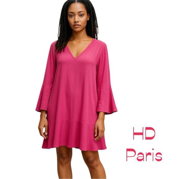 Anthropologie HD in Paris Pink Whimsical Feminine Fairy Dress NWOT Size 14 - Picture 1 of 13